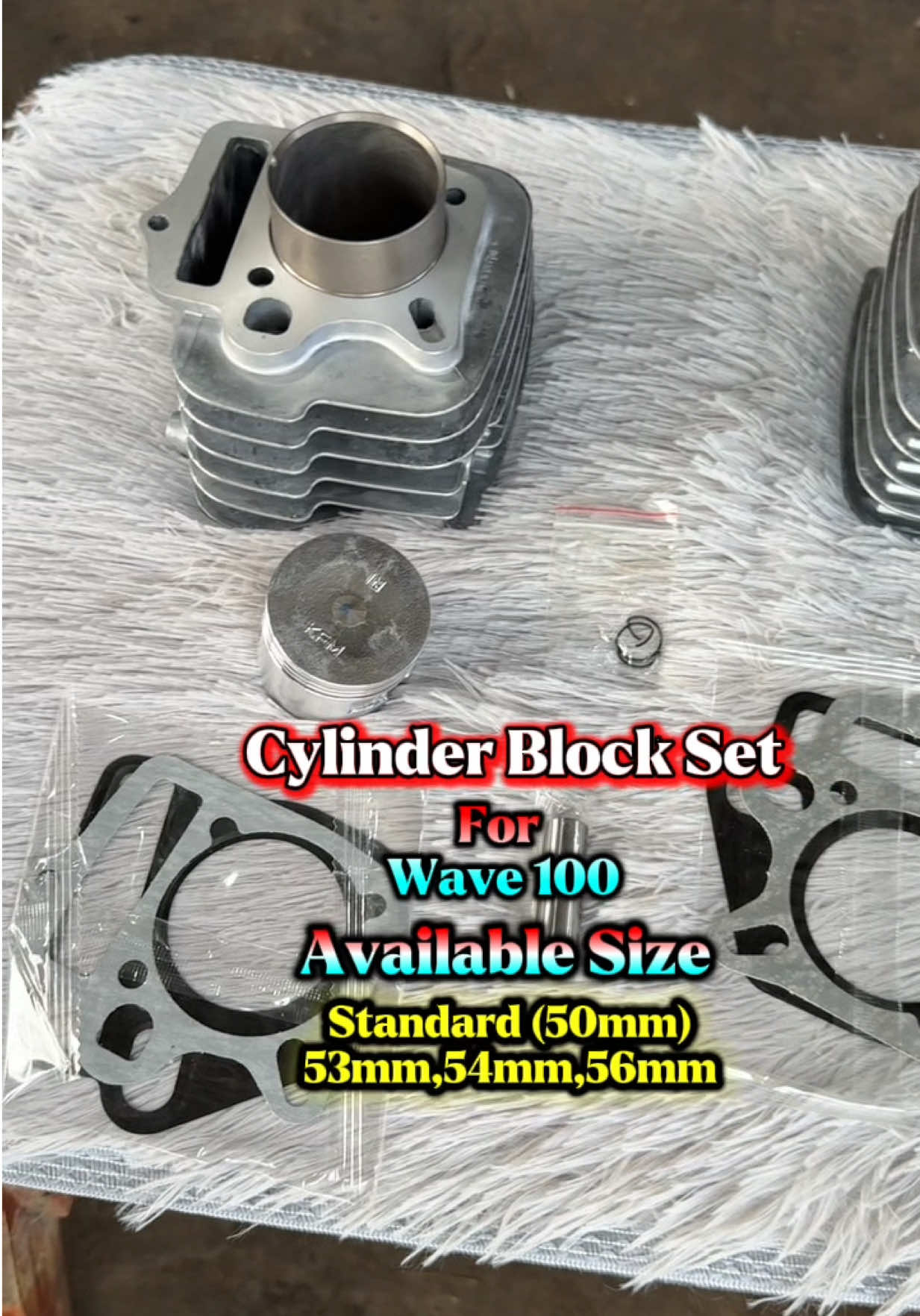 Gr power cylinder block set for wave 100 available size standard 50mm 53mm,54mm,56mm affordable only and quality made in Thailand #cylinderblockforwave100  #wave100cylinderblock #blocksetforwave100 #cylinderblockwave100 #creatorsearchinsights 