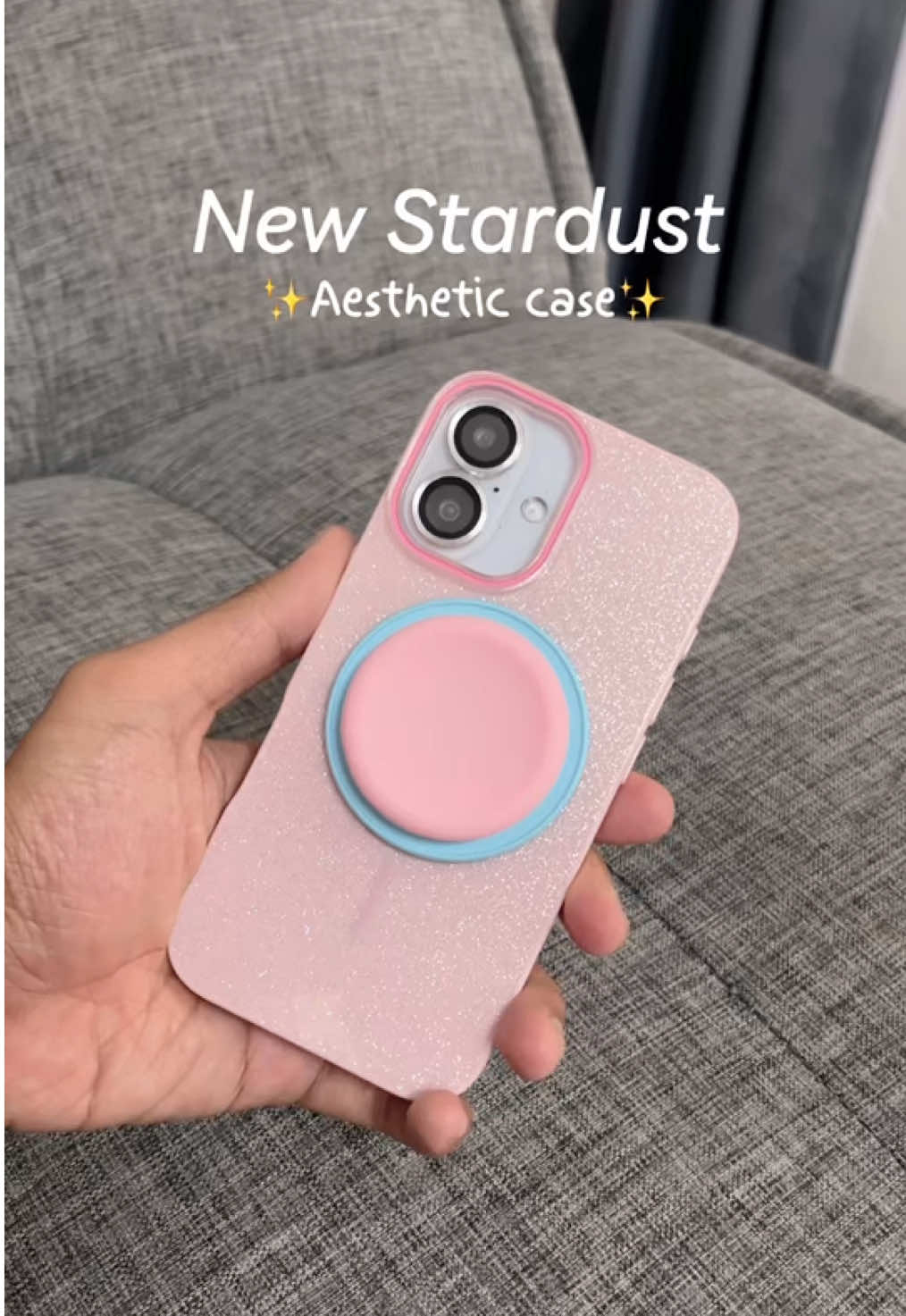 Ga nyangka bakal secakep itu, dan dikirain magnetnya ga kuat karna casing ini harganya murah banget, ternyata🫠🫶🏻 #caseiphone #berkahacc #glitter #stardust #magnetic 