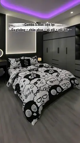 Bộ chăn phao 5 món tiện lợi #bochangagoi5mon #chanphao #changacotton #chăn_ga_đẹp #xuhuong 