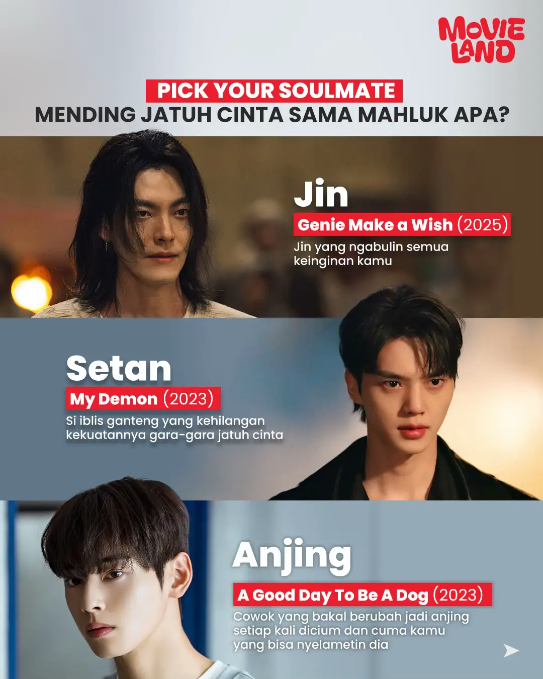 Cap cip cup pilih makhluk mana yang mau di cup?😆 Hayoo kalian lebih suka siapa nih? #KDrama #KDramaRecommendation #MovieLand 