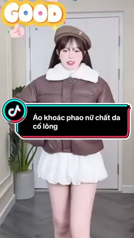 Áo khoác phao nữ chất da cổ lông áo phao nữ dáng ngắn tay bo chun có dây rút ở dưới áo phao béo mùa đông 3 lớp ##xuhuong##xuhuongtiktok##review##aokhoacphao##aokhoacphaonu