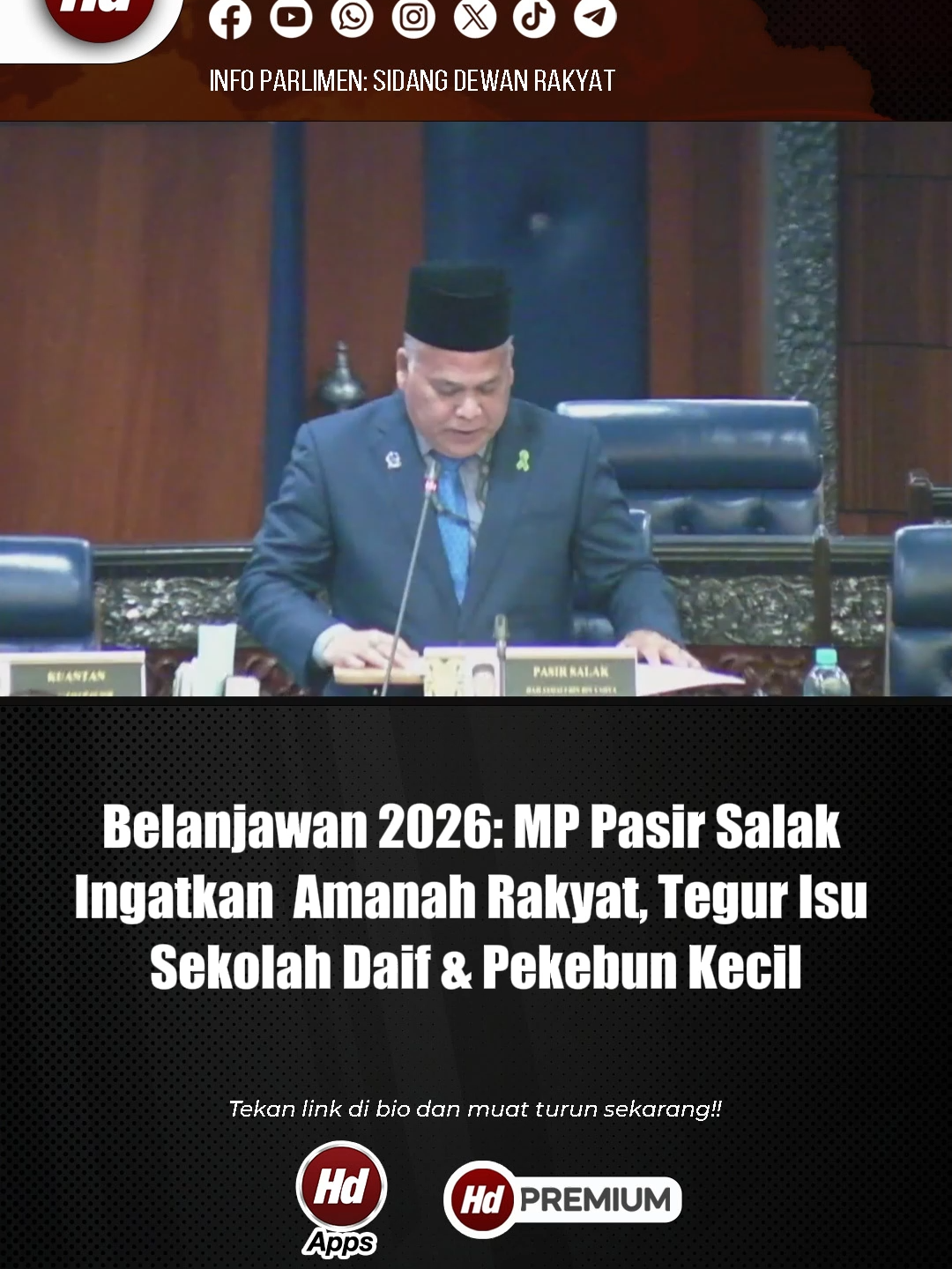 Belanjawan 2026: MP Pasir Salak Ingatkan Amanah Rakyat, Tegur Isu Sekolah Daif & Pekebun Kecil