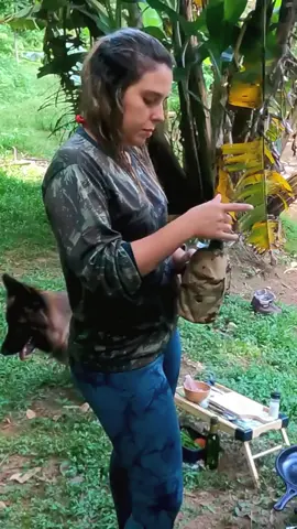 Beautiful girl camping surviva #beautiful #girls #camping #survival #fyp 