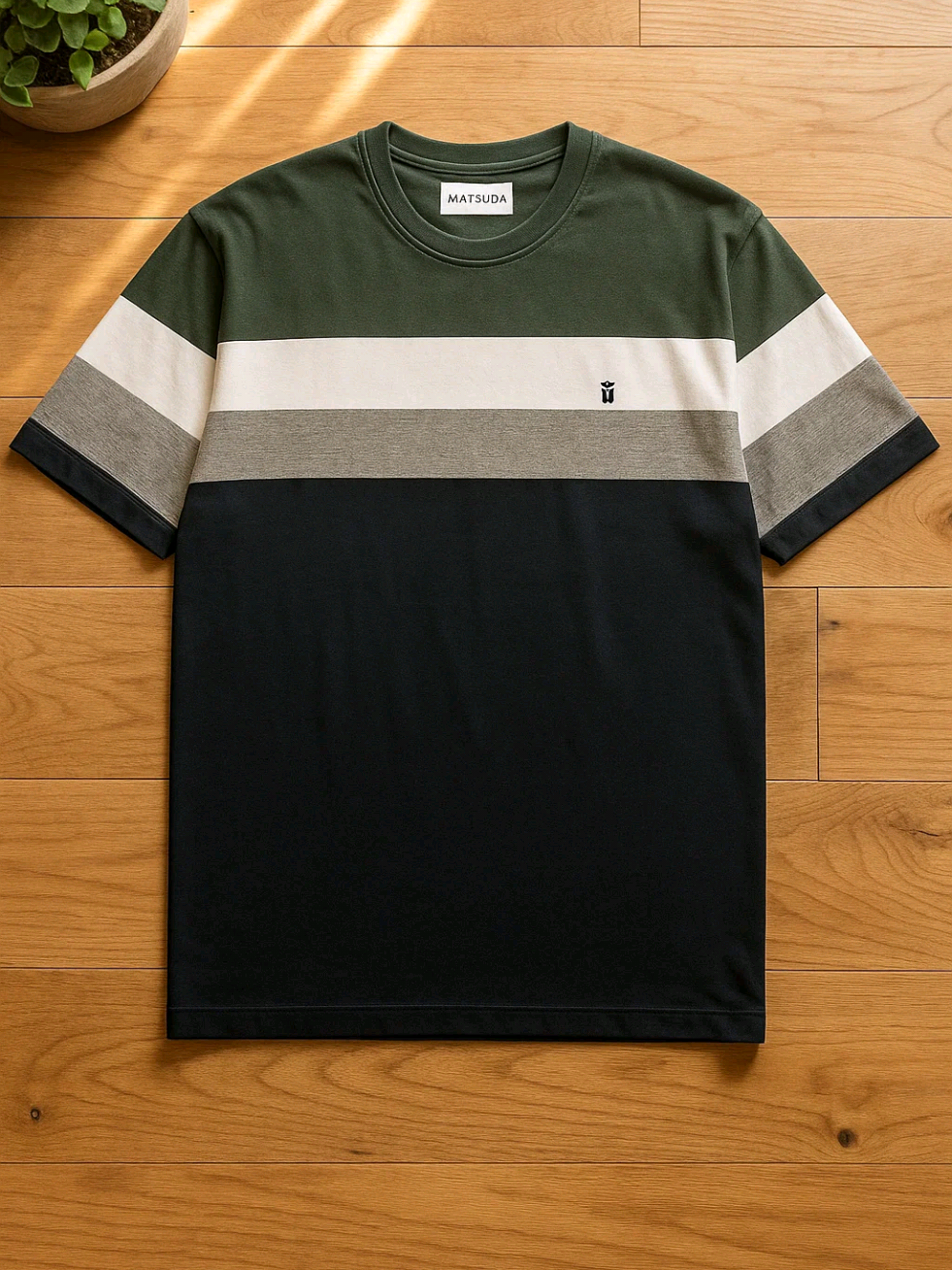 MATSUDA Shirakawa Forest T Shirt Kaos Stripe Pria #tshirt #kaostshirt #kaosstripe #flashsale #promoguncang1111 