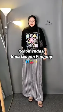 bagus banget bahannya tebel lembut adem🥰 #kaospanjang #bajupanjang #rekomendasi #fyp 