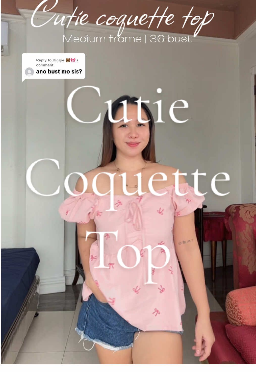 Replying to @Biggie 🐻🎀 cutie coquette top super kikay😍💖#coquettetop #topforwomen #coquette #quianefe #OOTD 