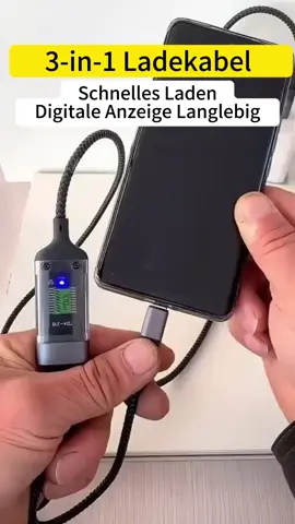 📱Transparentes, leuchtendes 3-in-1-Datenkabel mit superschneller Aufladung