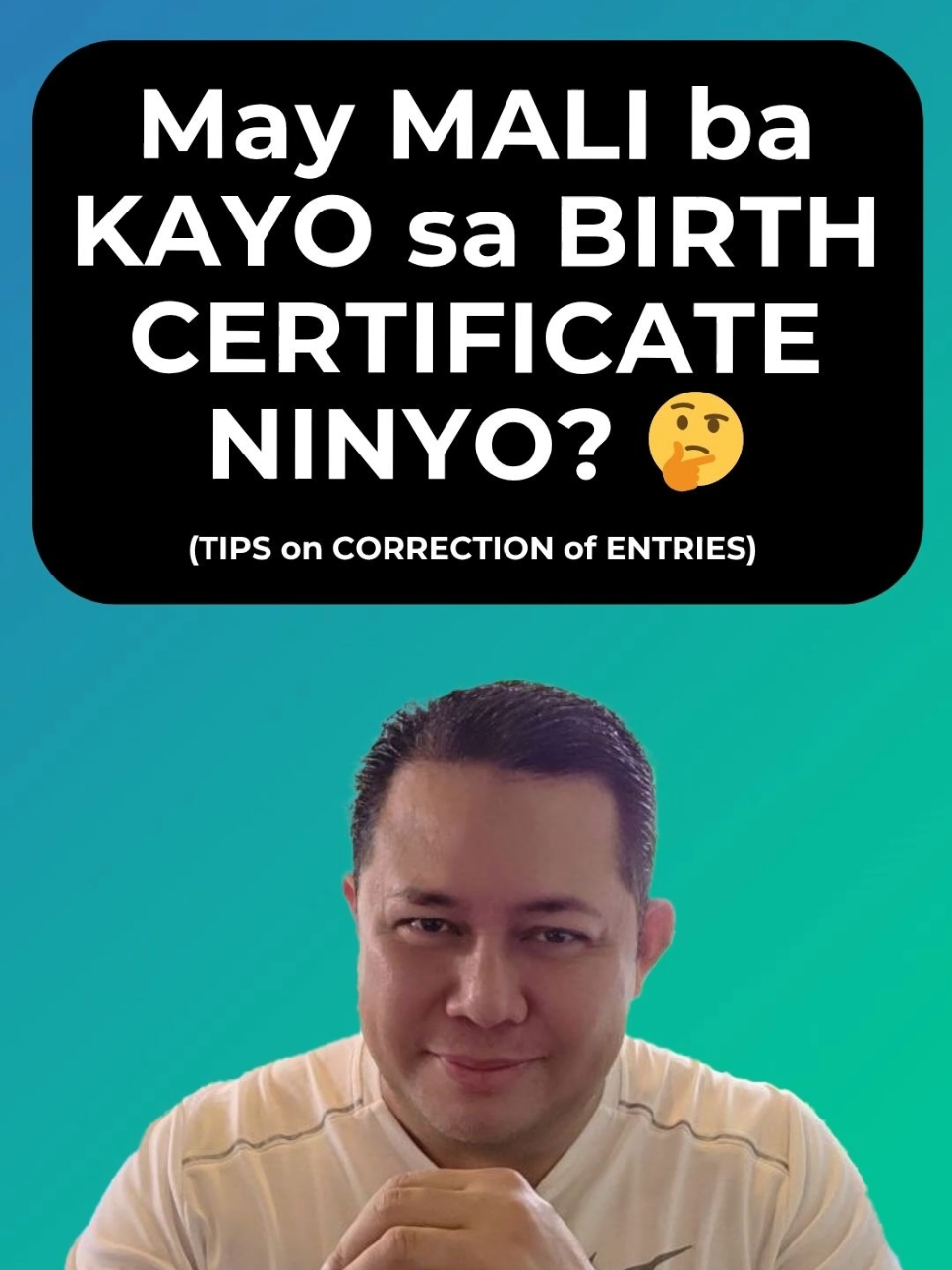 May MALI ba KAYO sa BIRTH CERTIFICATE NINYO? 🤔 (TIPS on CORRECTION of ENTRIES) #attyg  #legaltips  #birthcertificate #correctionofentries 