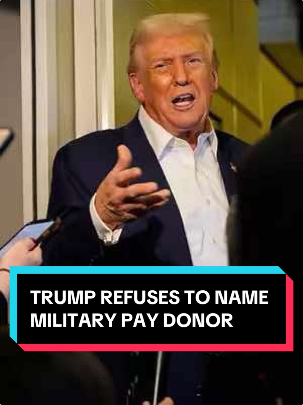 President #DonaldTrump said that he won't reveal the name of the 'unbelievable patriot' that gave $130 million for military pay amid the government shutdown. #news #newsweek