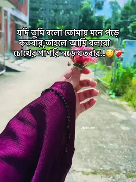 যদি তুমি বলো তোমায় মনে পড়ে কতবার,তাহলে আমি বলবো    চোখের পাপরি নড়ে যতবার.!😌❤️‍🩹#fyppppppppppppppppppppppppp @For You 