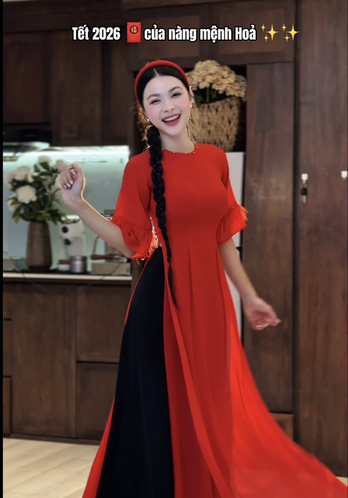 Tết 2026 của nàng mệnh hoả 🧧mã áo AD1673 quần F8007 #aodaitet #aodaigiaovien #aodaichuu #xuhuong #viral 