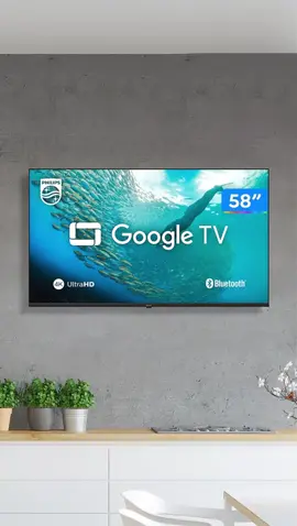 💥 Só aqui você encontra ofertas como essa! Smart TV 58 4K UHD LED Philips 58PUG7019/78 Wi-Fi Bluetooth Google Assistente 3 HDMI 2 USB  ➡️Link na Bio  #temnomagalu #smarttv #tecnologia 