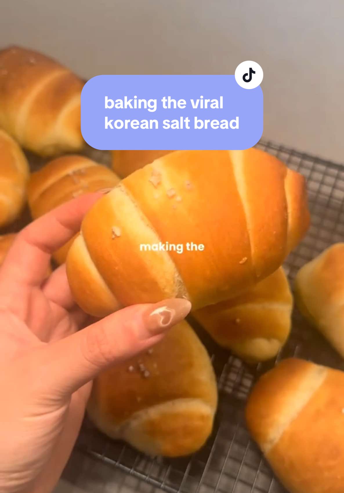 trying out the salt bread recipe by @erinscozykitchen 🫶🏼 still plenty of room to improve but DAMN the amount of butter in this thing 🤯 — some in the batch had a better crunchy base than others, noted for next time! 🙂‍↕️  full credits to erin da salt bread queen !  #saltbread #Recipe #recipetok #baking #homebaking