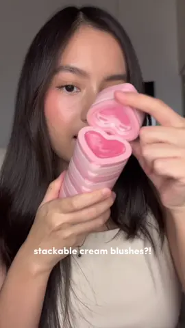the cutest stackable jenga blushes! swatching the AOU Glowy and Soft Cream Blushes 🩷 @AOU Cosmetics @HEMEKO #creamblush #blush #makeup #kbeauty #koreanmakeup 