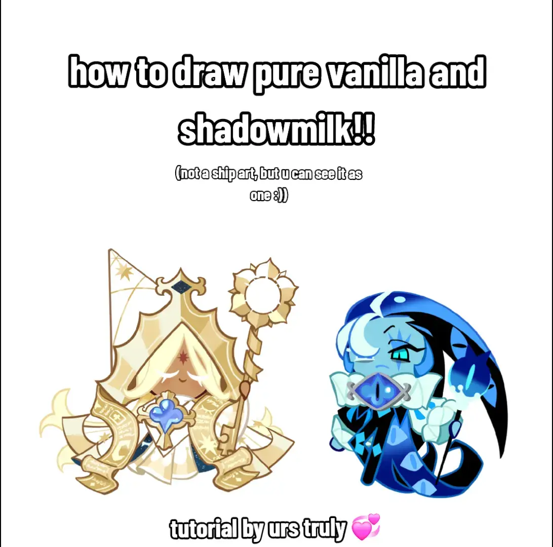 I had the smc art lying around in my gallery and I've decided to make a good use out of it and draw awk pure vanilla lol #crk #shadowmilkcookie #purevanillacookie #pureshadow #crkfanart 