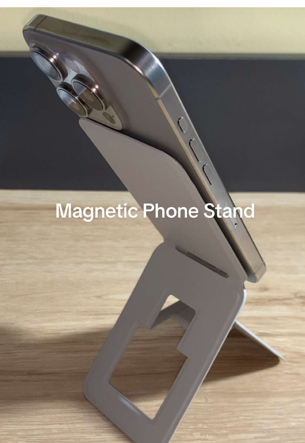 Ultra-slim, adjustable, and built to hold your phone steady wherever you go ✨ #magneticphoneholder #magsafephonestand #magsafeaccessories #phonestand #magneticphonestand  