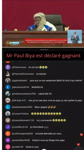 Paul biya déclaré de nouveau président a la suite de l'élection présidentielle de 2025 au Cameroun #election2025🇨🇲 #camerountiktok🇨🇲 #mediaemiris #Afrique #aes 