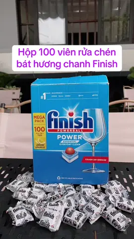 Hộp 100 viên rửa chén bát hương chanh Finish #xuhuongtiktok #vienruabatfinish 