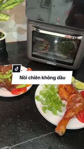 Nấu ăn nhanh gọn cùng nồi chiên không dầu Hikira #hikira #review #chiennuong #noichienkhongdau #chienkhongdau 