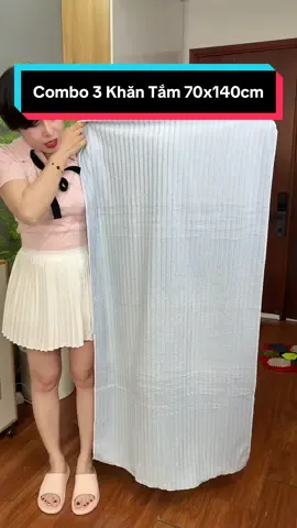 Combo 3 Khăn Tắm 70x140cm Tặng 5 Khăn Đa Năng Huy Hoà Towel. Sợi Lông Cừu Microfiber Mềm Mịn, Thấm Hút Nước, Không Ra Màu, Không Sổ Lông Nhà Tắm, Phòng Tắm #khantam #khantamHuyhoaTower #khantamlongcuu #xh #Cindythuytichcuc 
