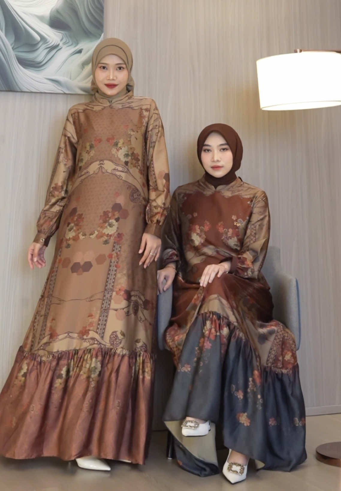 Evalya dress buat kembaran sama saudara secantik ini. 🤎#dynclothingline #dresskondangan #dressdyn #fyp #dresssilk 