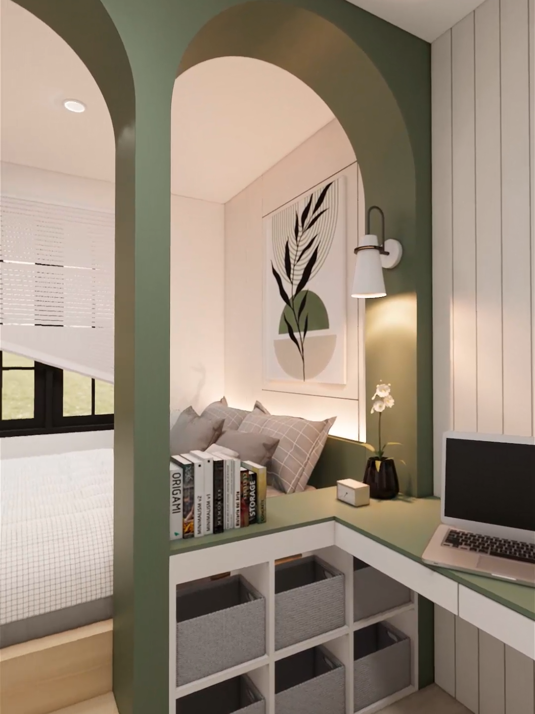 Kamar Pasutri 3,6 x 2,6 meter yang sederhana #bedroom 