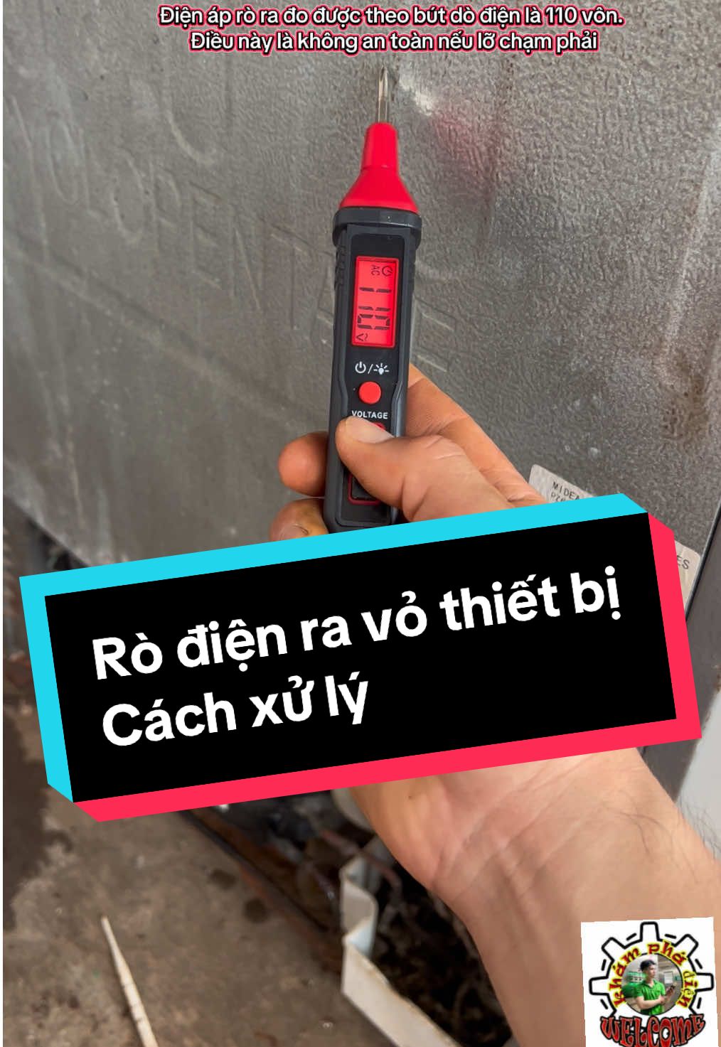 #điện #khámpháđiện #sửađiệncôngnghiệp #bútthửđiện #antoandien  Sửa điện rò ra vỏ gay mất an toàn điện