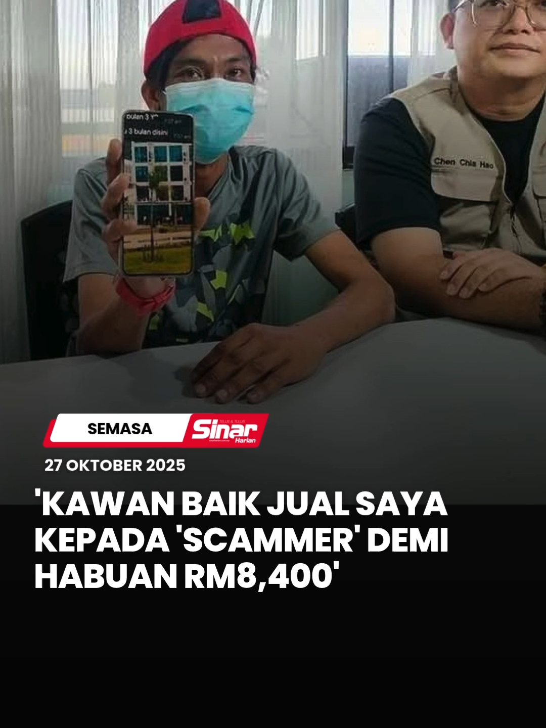 “Kawan saya ada menghubungi saya dan minta maaf. Dia suruh saya buat apa yang syarikat (scammer) minta. Kawan saya cakap dia dapat komisen AS$2,000 (RM8,400) untuk seorang mangsa.” Itu luahan seorang pemuda dari Johor Bahru, Joe (bukan nama sebenar), 36, yang menjadi mangsa sindiket pemerdagangan manusia di Sihanouk, Kemboja. Anda boleh baca berita penuh di portal Sinar Harian di www.sinarharian.com.my atau swipe up di IG story serta jangan lupa follow IG @sinarharian untuk berita terkini dalam dan luar negara. #SinarHarian #SinarTerkini #Scam #Scammer #SindiketPenipuanKerja