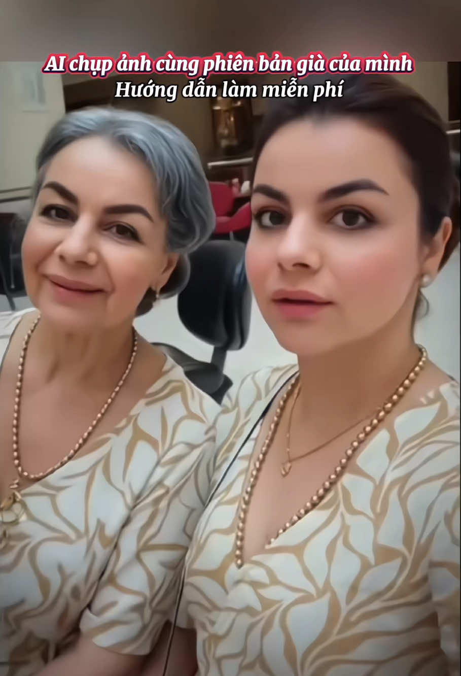 Hướng dẫn tạo ảnh chụp cùng phiên bản già của bạn đã sẵn sàng! Mẫu ở góc dưới bên trái đã được chuẩn bị, chỉ cần một bức ảnh là có thể tạo miễn phí! #capcutforus #capcut #capcutpioneer#aivideo #ai 