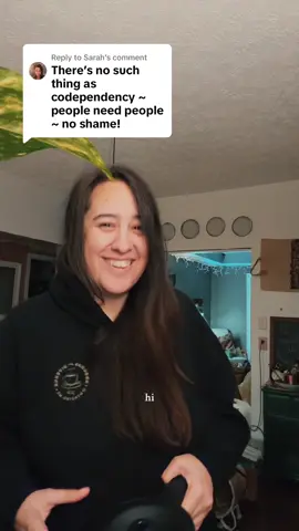 Replying to @Sarah interdependence is when we lean on each other. Codependent is when my happiness is dependent on someone else. 