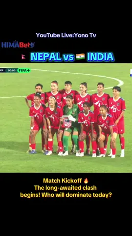 🇳🇵 NEPAL vs 🇮🇳 INDIA | Match Kickoff 🔥 The long-awaited clash begins! Who will dominate today? 💥 Live from Shillong | Nepal National Team vs India Women’s Team #TeamNepal #NepalVsIndia #ANFA #WomensFootball #LiveMatch        