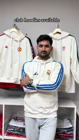 Get your favourite club hoodie now. Dm us or visit our website. #hoodies #realmadridfc #liverpool #manchesterunited #chelsea 