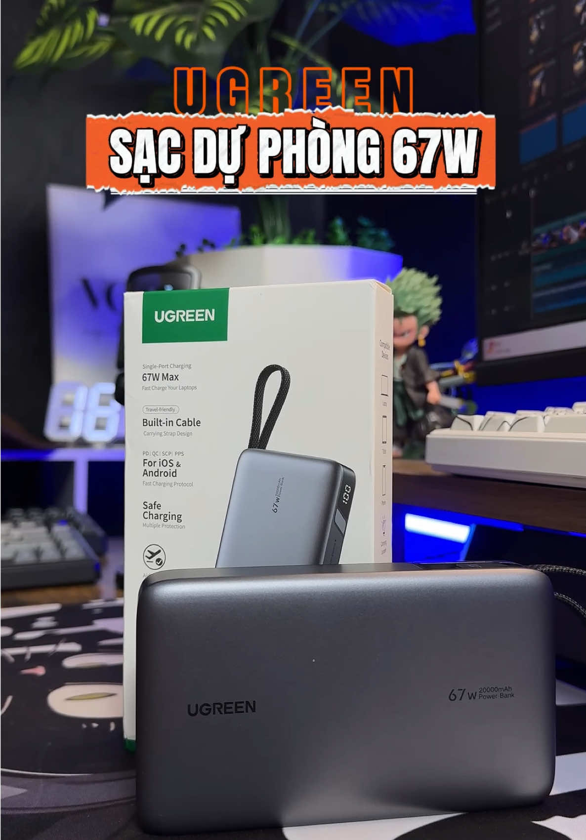 Sạc dự phòng 67w 20000mah của ugreen #ugreen #sacduphong20000mah #sacduphongugreen #sacduphong #sacduphongnhanh 