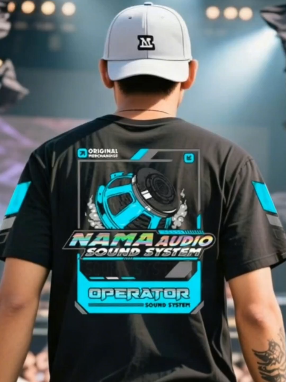 Kaos AUDIO Reflektif Gratis Kustom nama 😎 #kaoshoreg #kaossoundsystem #kaosdistro #horeg #soundhoreg 