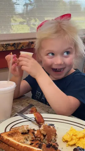 #CapCut when your child goes full carnivore mode and proceeds to eat her bacon while dipping it in butter 🥴😂 we support all carnivore decisions in this household you do you kid! #carnivore #healthyeats #maha #toddlersoftiktok 