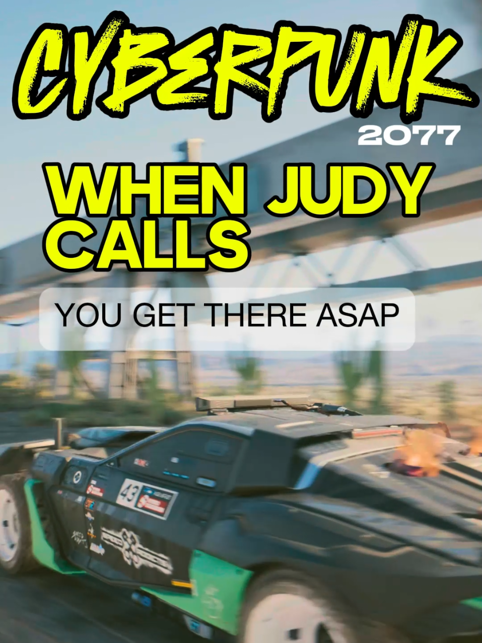 When Judy Calls - You Get There ASAP #cyberpunk2077 #nightcity #judyalvarez #hooning 