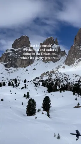 Definitely not mad about this kind of result because who doesn’t want to go skiing in the Dolomites?! ⛷️🏔️ #whydoordinary #luxurytravel #privatevilla #dolomites #skiingtiktok 