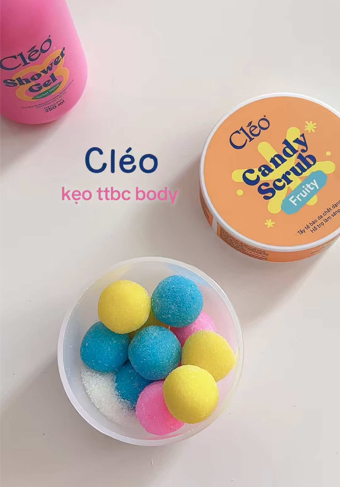 Kẹo ttbc siu lạ 🍬 #cleo #ttbc #taytebaochet #dessertbodyscrub #candyscrub 