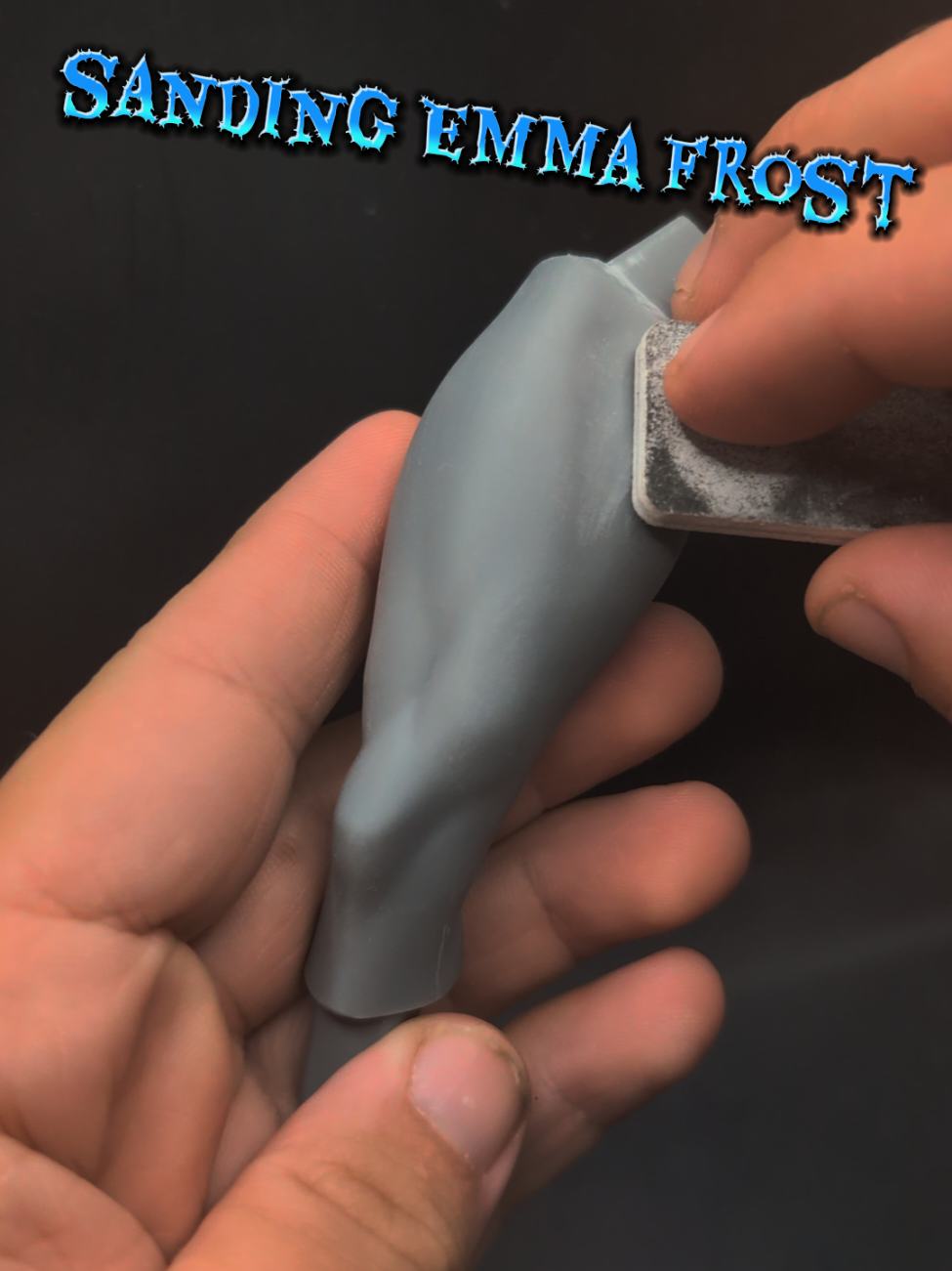 ASMR sanding Emma Frost marvel rivals  3d resin printed  #marvelrivals #emmafrost #sanding #asmr #asmrsounds 