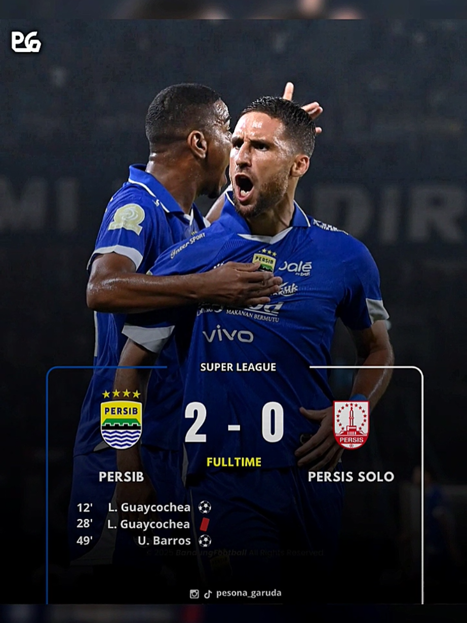 Lapor Ketua‼️Persib meraih kemenangan setelah mengalahkan Persis Solo 2-0🔥 - - - - - #fulltime #kemenangan #persib  #persissolo #superleague #fyp #pesonagaruda 