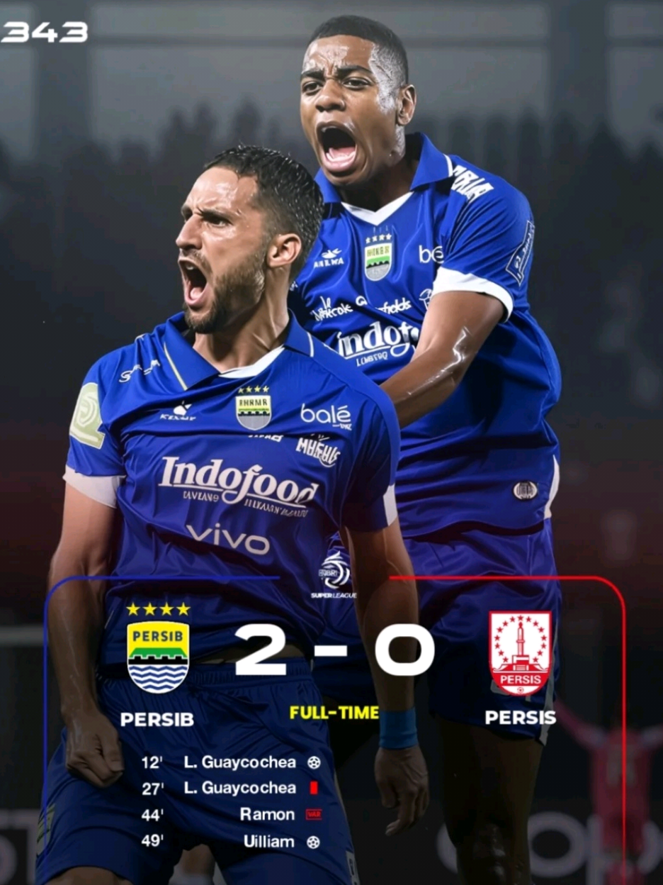 FT: PERSIB 2-0 PERSIS SOLO 🥶 Persib Bandung berhasil menang dengan 10 pemain lawan persis solo. Dengan hasil ini, Persib menempati urutan 5 dengan 16 poin dari 8 kali main. Sementara, Persis mengisi peringkat 17 dengan 5 poin dari 9 kali main. #persibbandung #persib #pssi #persissolo 