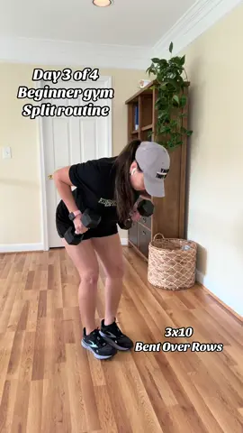Save this for later! This is day 3 of a 4 day split routine. Grab the other days in the playlist below. #momlife #workoutroutine #gymsplit #lifting #beginnerworkouts 