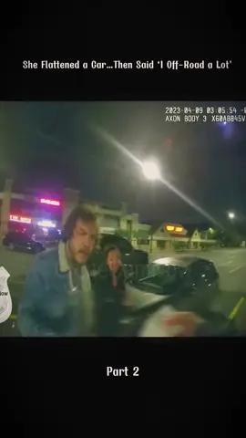 She Flattened a Car... Then Said 'I Off-Road a Lot' #police #cops #news #crimecamnow 