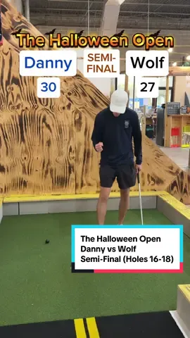 The Halloween Mini Golf Open 🏆 SEMI-FINAL Danny vs Wolf (Holes 13-18) IT ALL COMES DOWN TO THIS! Winner advances to the Championship Match! #golf #minigolf #minigolfing #halloween #puttputt #puttputtgolf #golftiktok #golftok #golfer #foryoupage #fyp @Twin Tour Golf @Big Putts Mini Golf 
