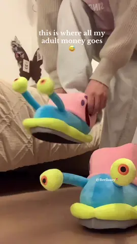 Coz why not? It’s the cutest snail slippers ever 🐌🛒 #bigslippers #snailslippers #plushieslippers #fyp #trending 