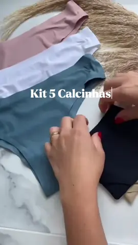 Kit 5 Calcinhas - Corte a Laser, sem costura 🛍️   • Link nos comentários! #foryoupage #shopee #compras #calcinha 