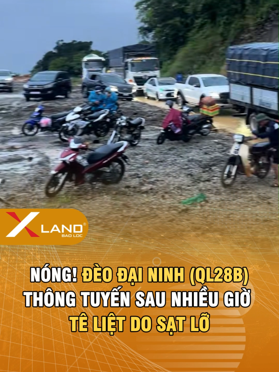 Nóng! Đèo Đại Ninh ( Quốc Lộ 28B) thông tuyến sau nhiều giờ tê liệt do sạt lỡ... #xland #lamdong #xuhuong #tintuc #quoclo28b 
