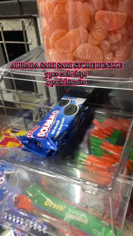 ALIBABA BUNDLE | 5 pcs each chips, 1 pack each biscuits #sarisaristore #bundle #alibaba #fyp #budolfinds 