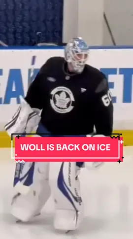 Joseph Woll is back on the ice for the Maple Leafs  (Via: markhmasters)