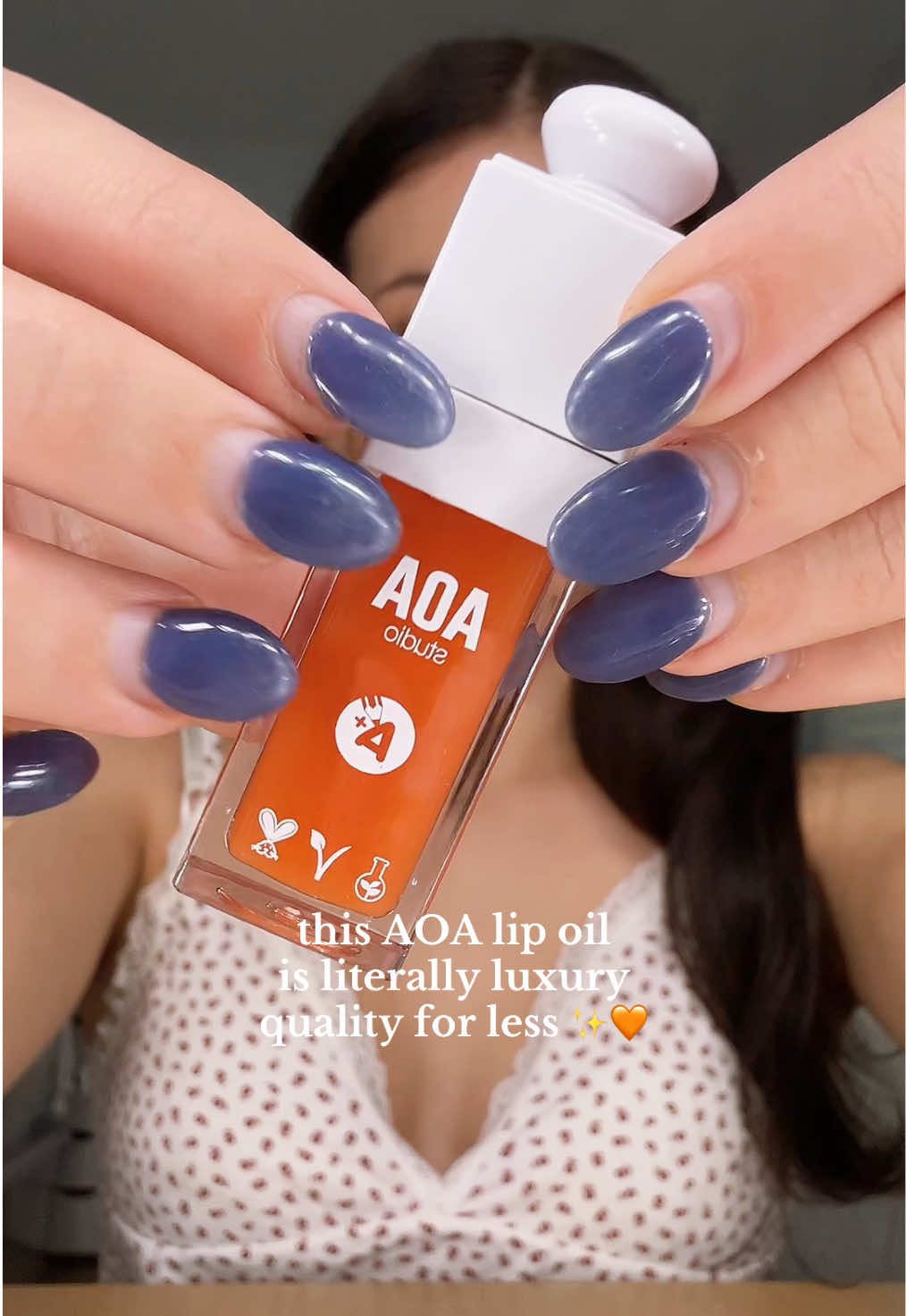 This AOA Dewy Lip oil gives luxury for less! ✨ 🧡 its the exact same formula as its look alike! Im obsessed 🤭 #diorlipoil #aoadewylipoil #lipoil #makeup #beauty 